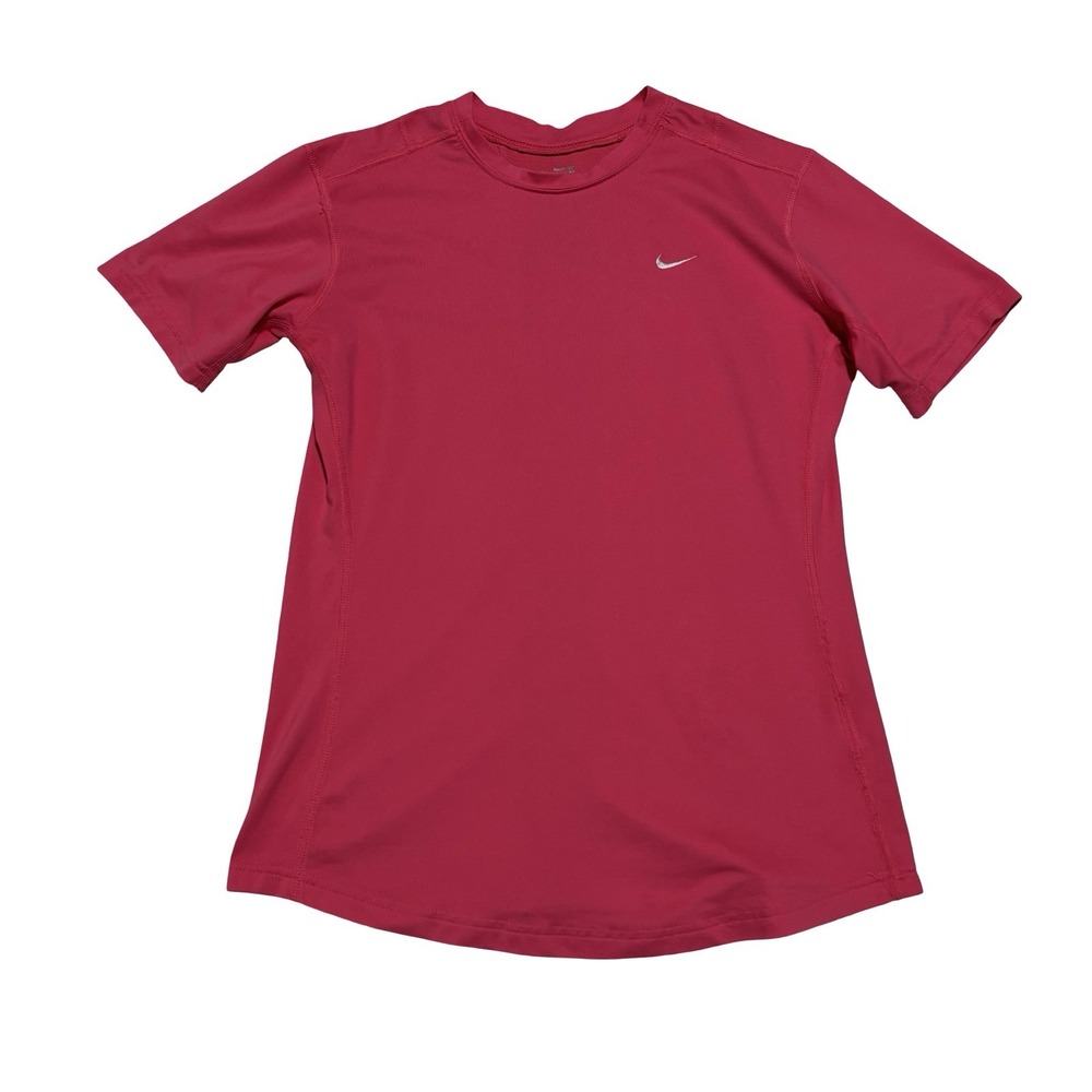 Nike FitDry Women's Pink Stretch Short‎ Sleeve Active T Shirt Size Medium 17x24